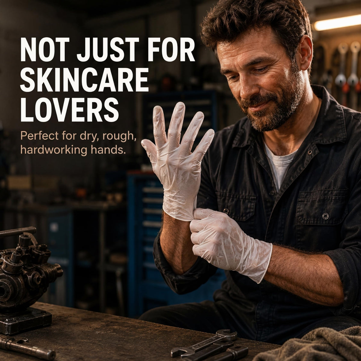 Collagen Hand Mask Gloves with Shea Butter, Vitamin E & Urea
