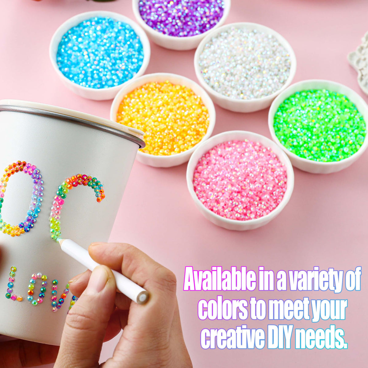 Bedazzling Kit with 54,000 Resin Jelly Rhinestones, Glue, Tools & 72 Colors