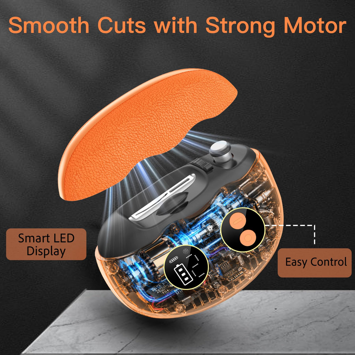 3-in-1 Electric Nail Clipper with Interchangeable Heads and Magnifier