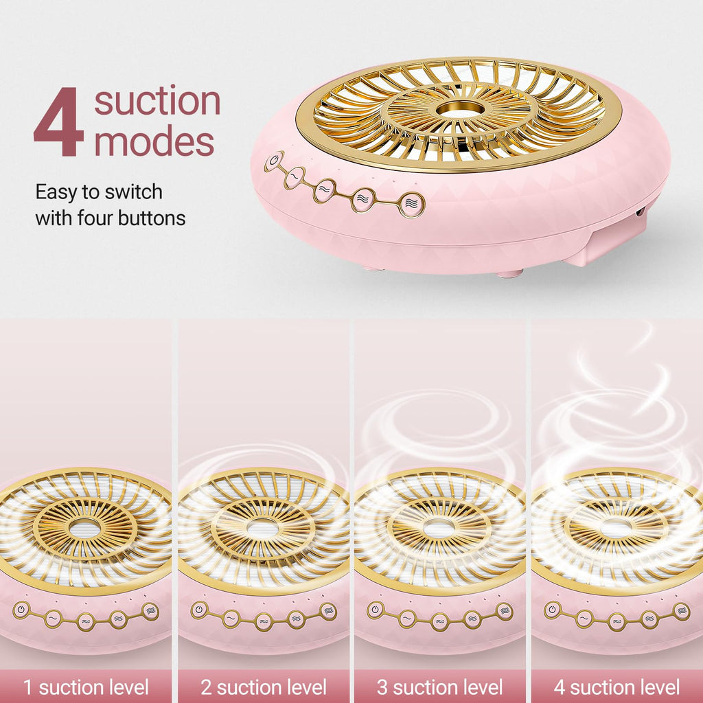 Professional Nail Dust Collector with 5000 RPM Suction and Reusable Filter