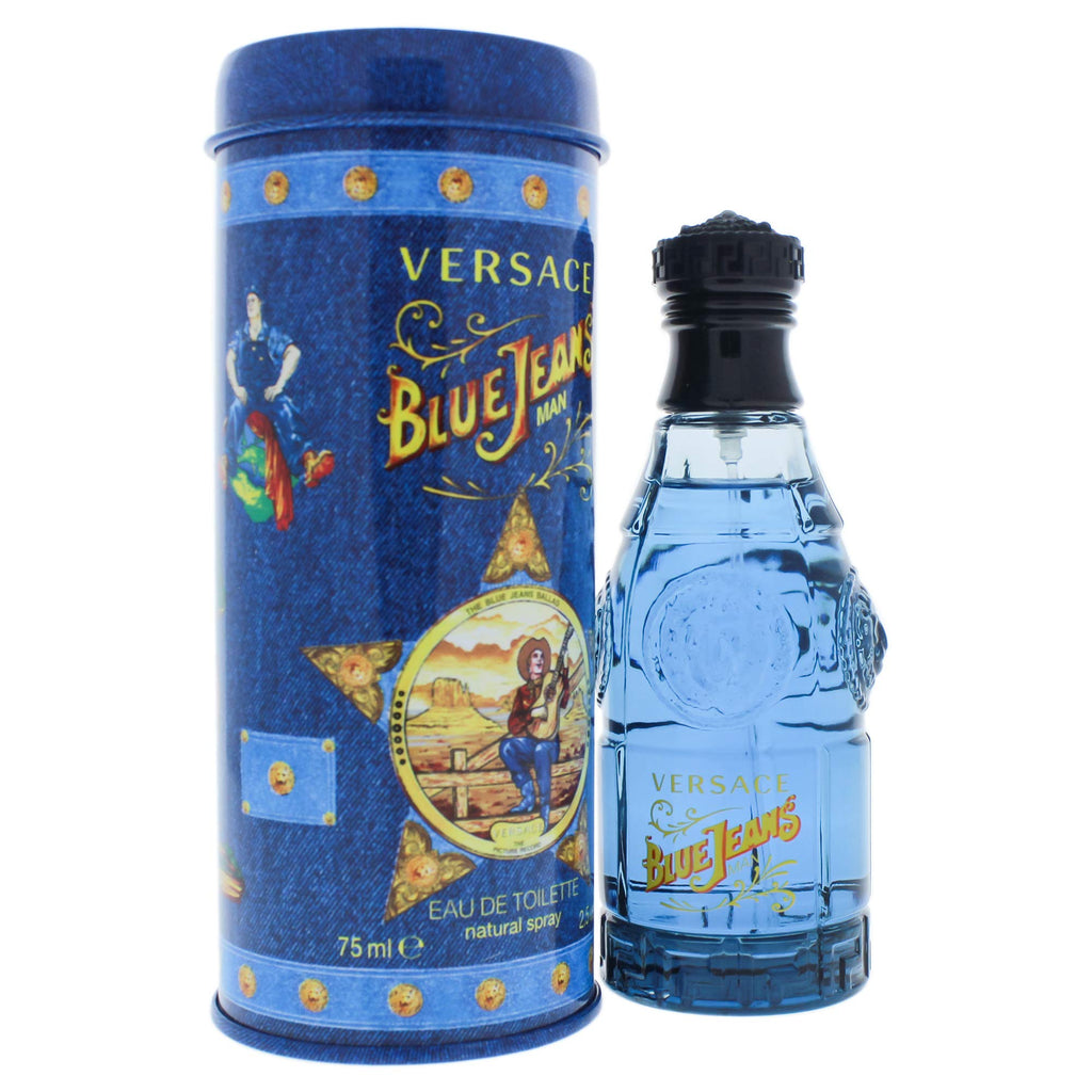 Blue Jeans by Gianni Versace for Men Eau de Toilette Spray, 2.5 oz