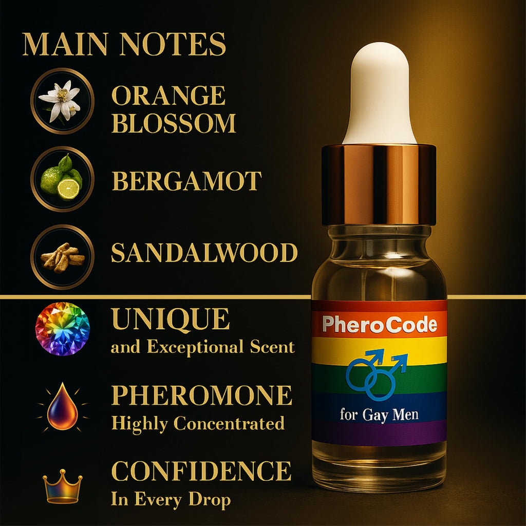 Gay Pheromone Cologne for Men, Alcohol-Free Natural Oil with Orange Blossom
