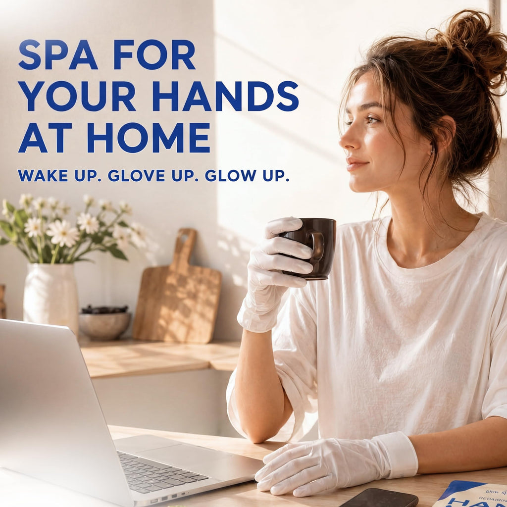 Collagen Hand Mask Gloves with Shea Butter, Vitamin E & Urea