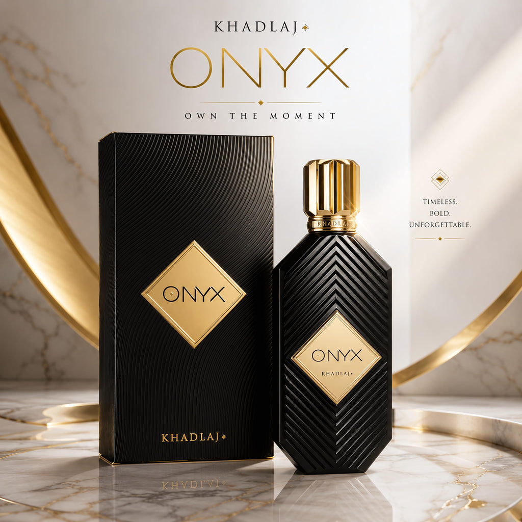 Khadlaj Onyx Gold Eau de Parfum Spray, Aromatic Unisex Fragrance