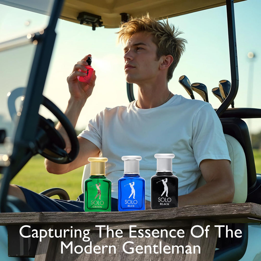 NovoGlow Solo 4-Piece Mini Fragrance Set for Men, Woody Citrus Spicy Scents