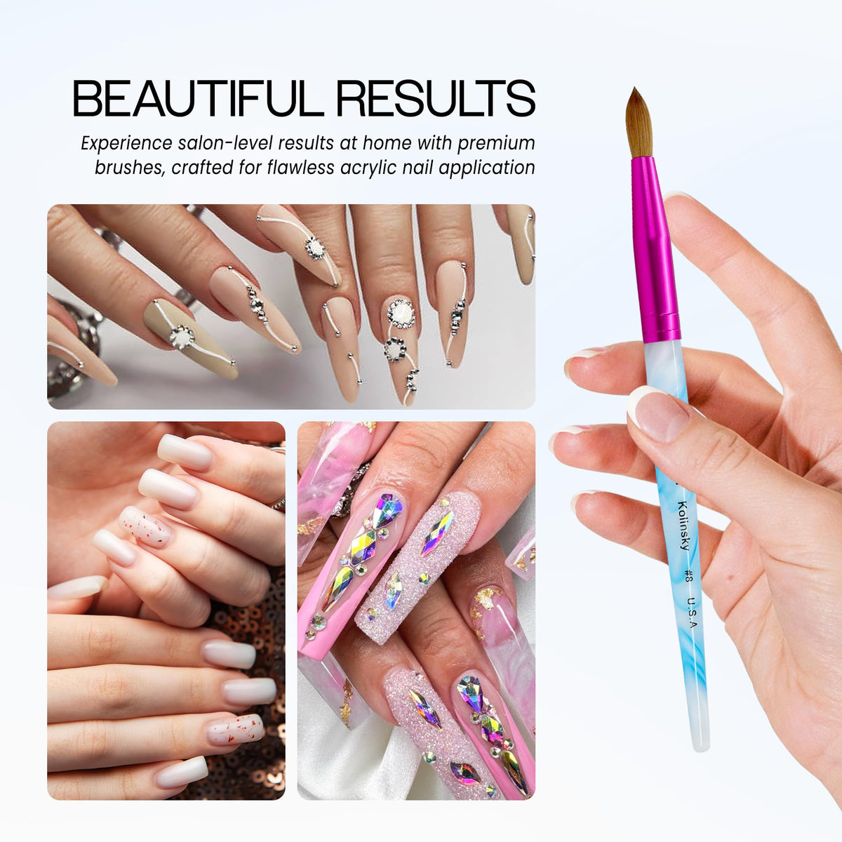 PANA USA Pure Kolinsky Hair Acrylic Nail Brush