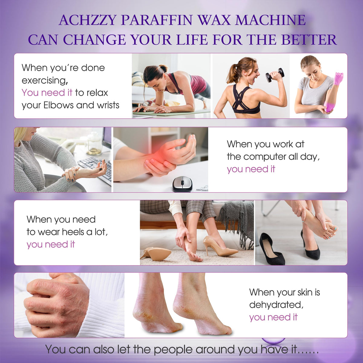 Achzzy Lavender Paraffin Wax Refills, 12-Pack
