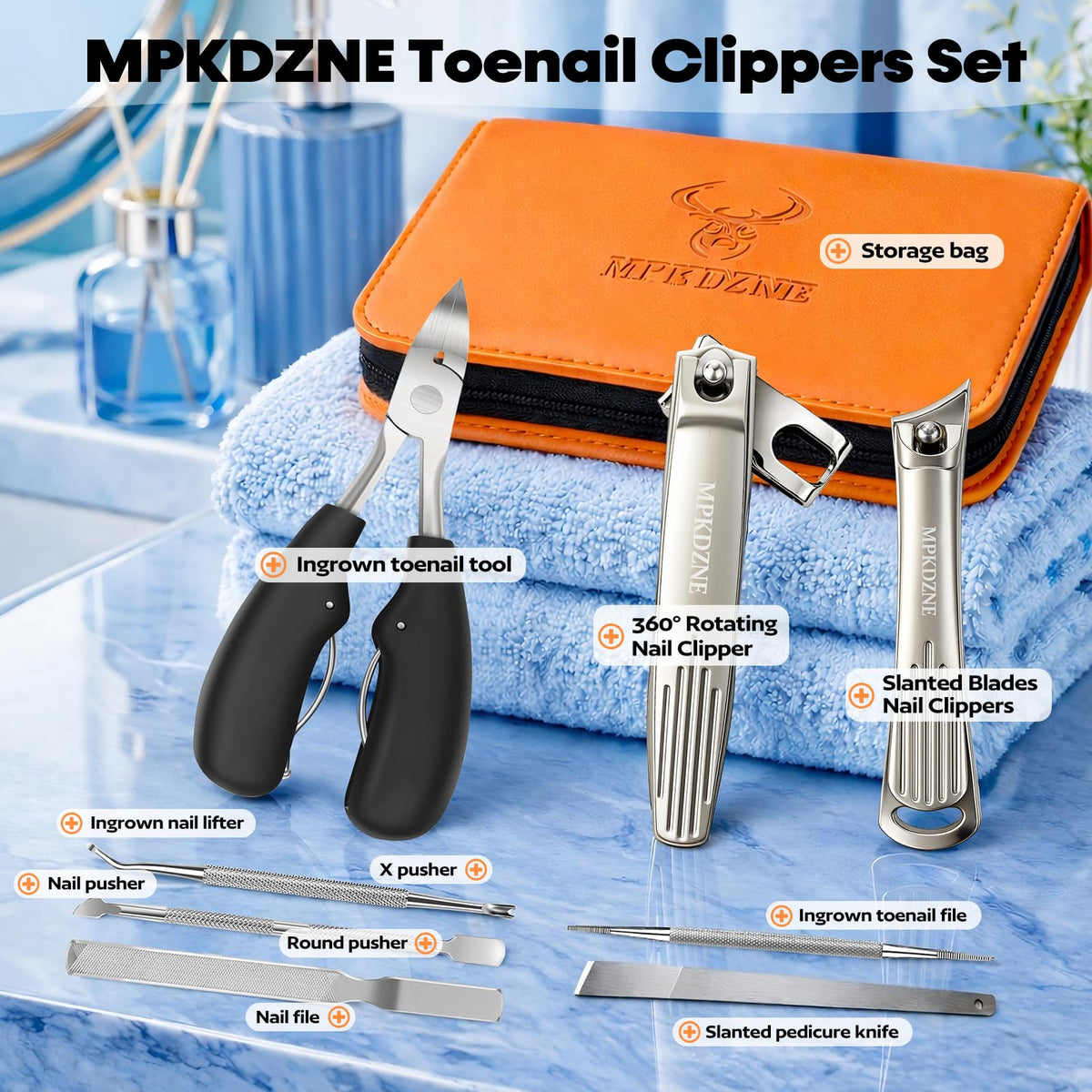 8-in-1 Heavy Duty Nail Clipper & Manicure Pedicure Kit