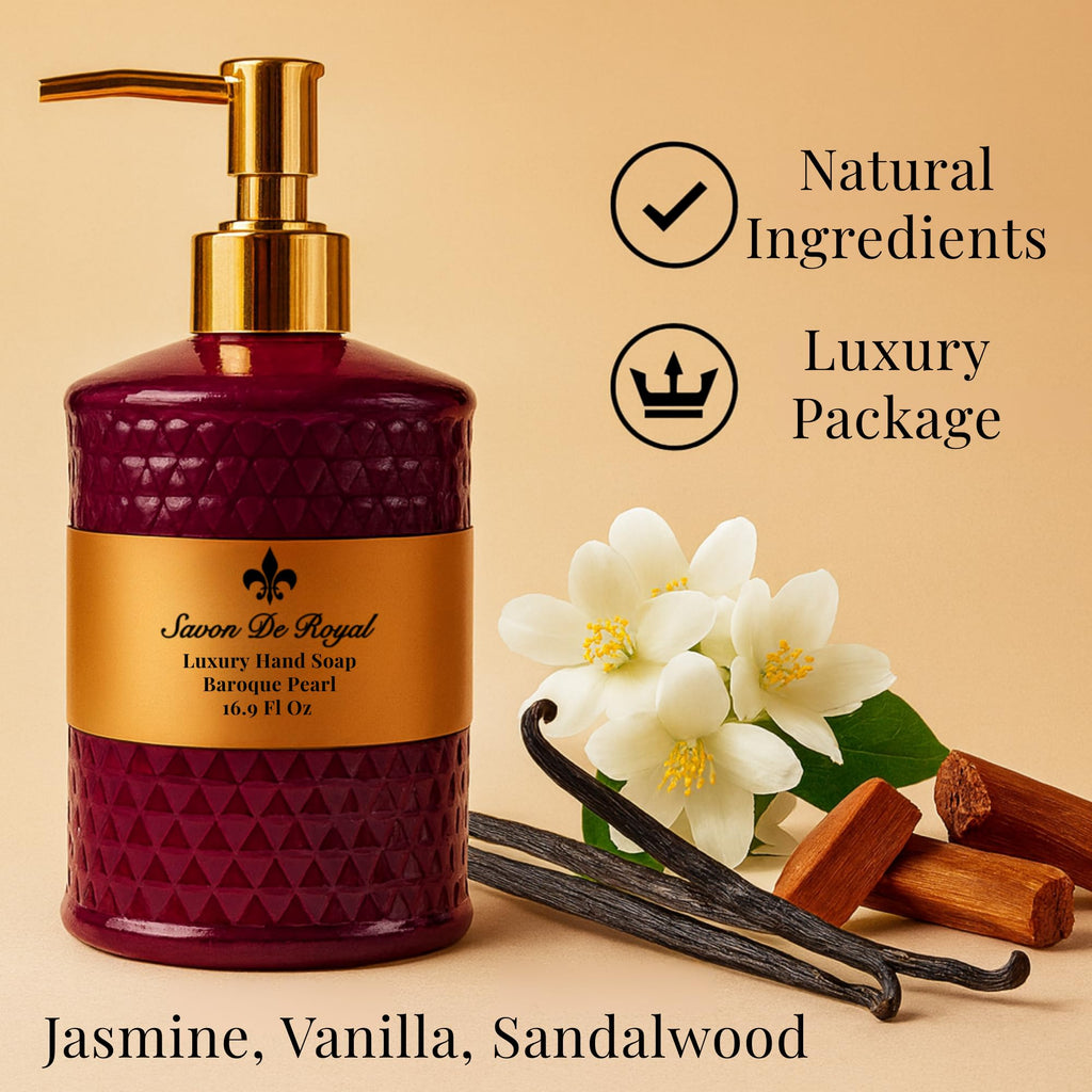 Savon De Royal Luxury Liquid Hand Soap, Jasmine Vanilla Sandalwood