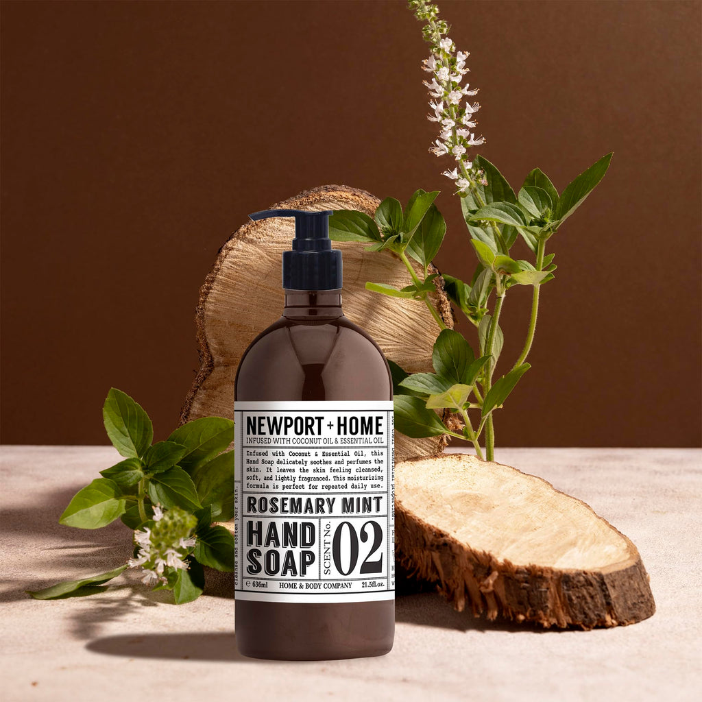 Newport Home Hand Soap with Coconut and Essential Oils, Set of 4