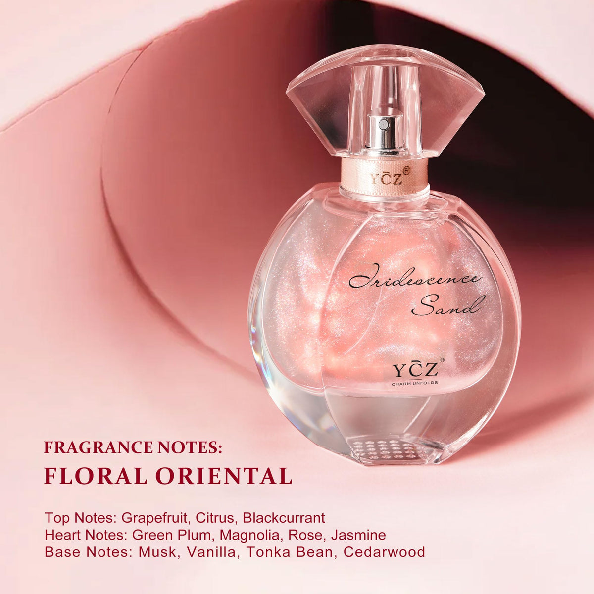 YCZ Women's Pink Quicksand Gold Eau de Parfum Gift Set