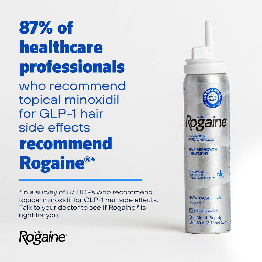Rogaine Men's 5% Minoxidil Unscented Topical Hair Regrowth Foam