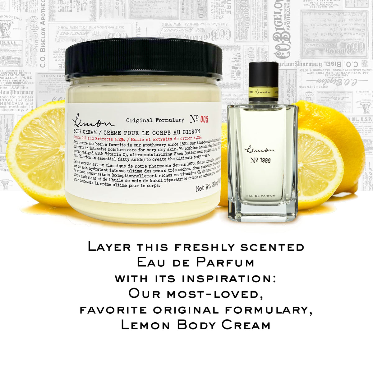 C.O. Bigelow Lemon Eau de Parfum with White Musk, 3.4 Fl Oz