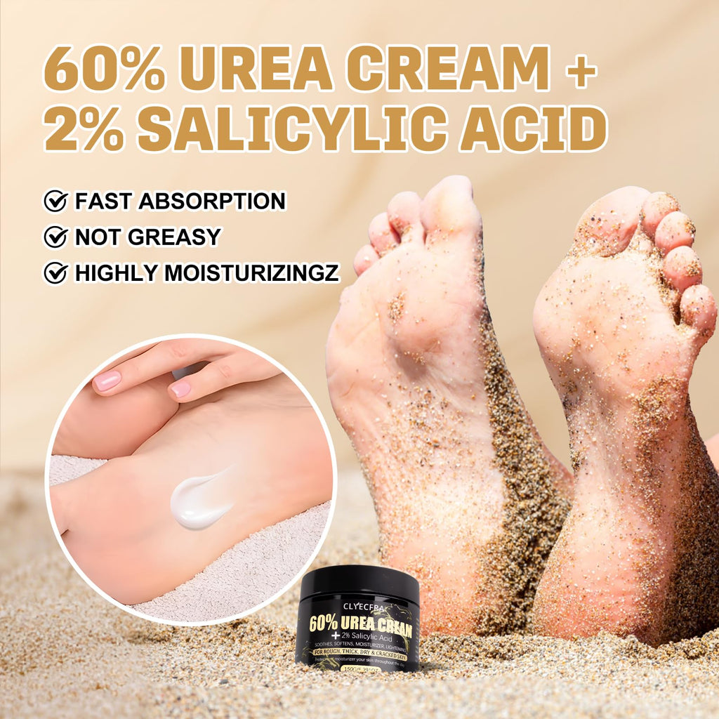 60% Urea Cream with 2% Salicylic Acid for Dry, Rough Skin
