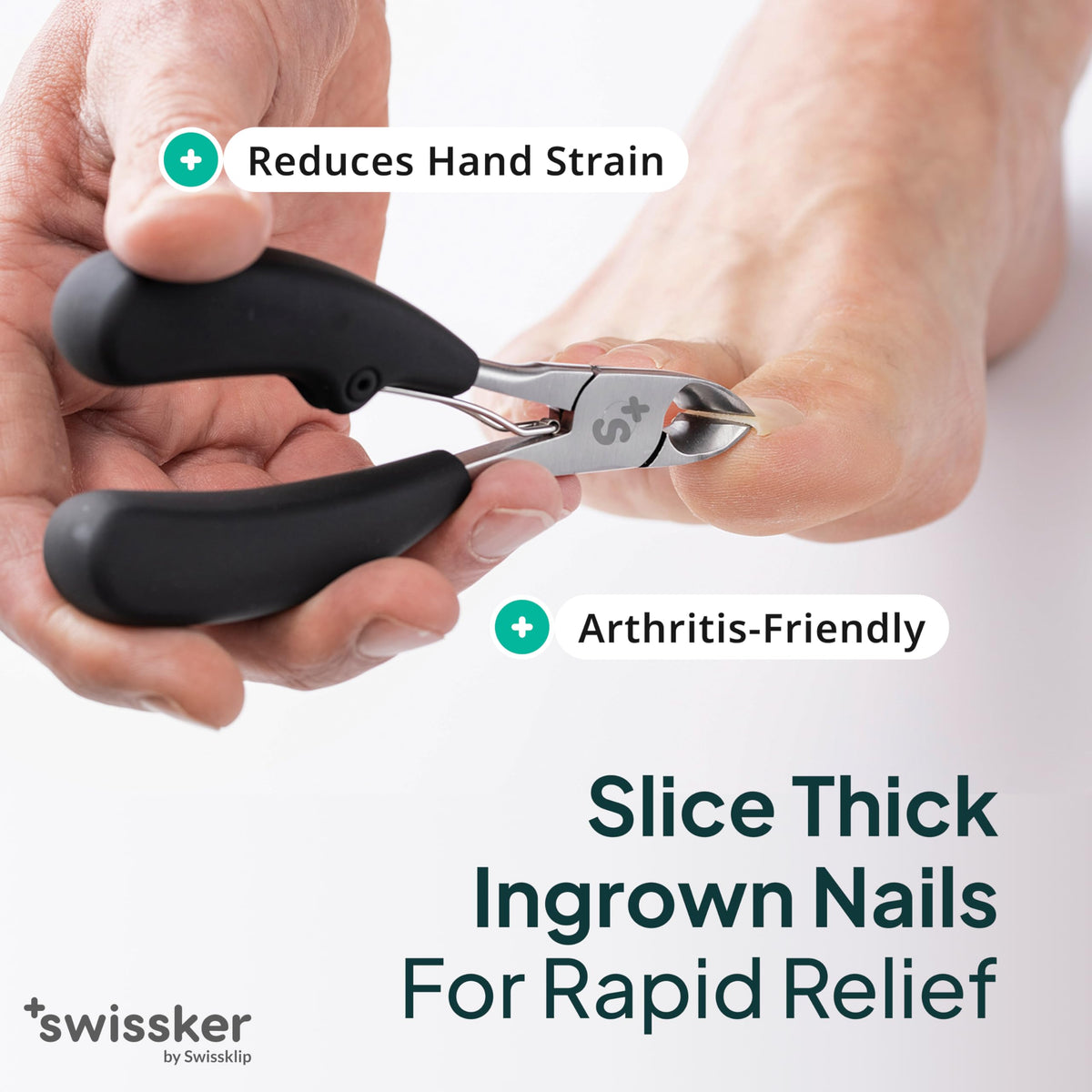 Swissker by Swissklip Heavy Duty Toenail Clippers for Thick Nails