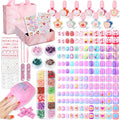 Kids Nail Art Kit with Press-On Nails, Polish, Dryer and Stickers