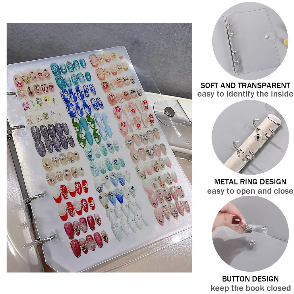 Clear Press-On Nail Organizer and Storage Display
