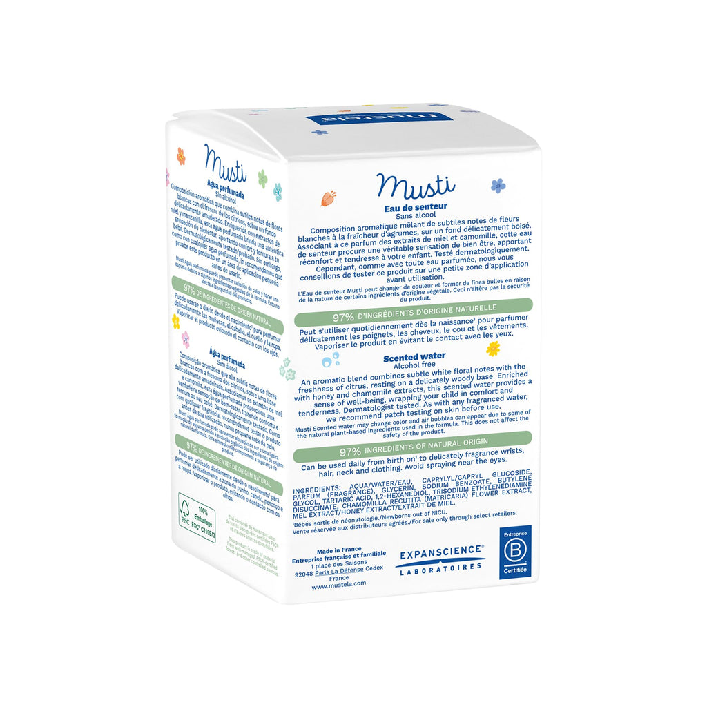 Mustela Musti Baby Plant-Based Perfume & Cologne Spray, Alcohol-Free