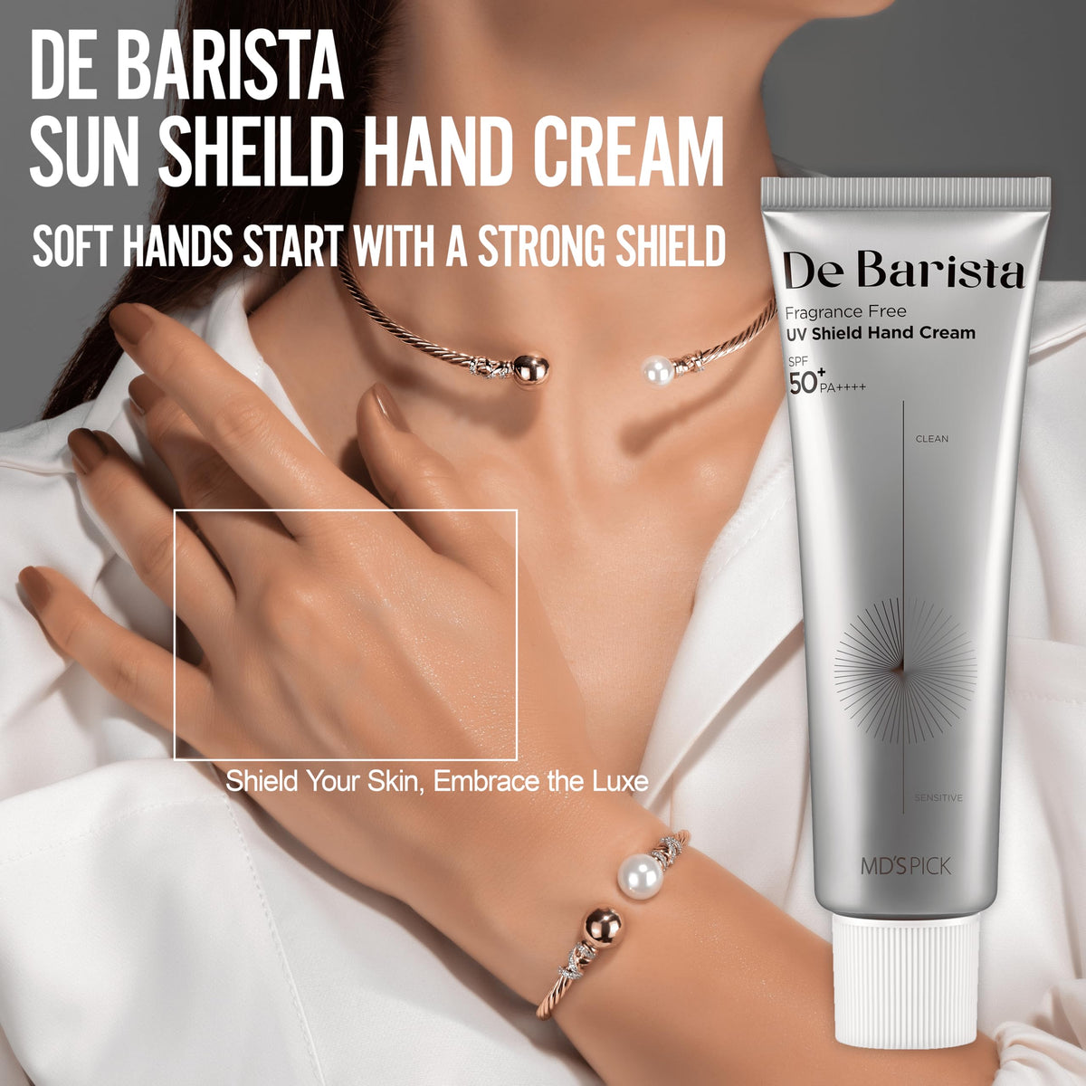 De Barista Hand Cream SPF50+ PA++++ Fragrance-Free Vegan Moisturizer