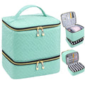 Nail Polish Organizer Double-Layer Storage Bag for Bottles and Nail Lamp