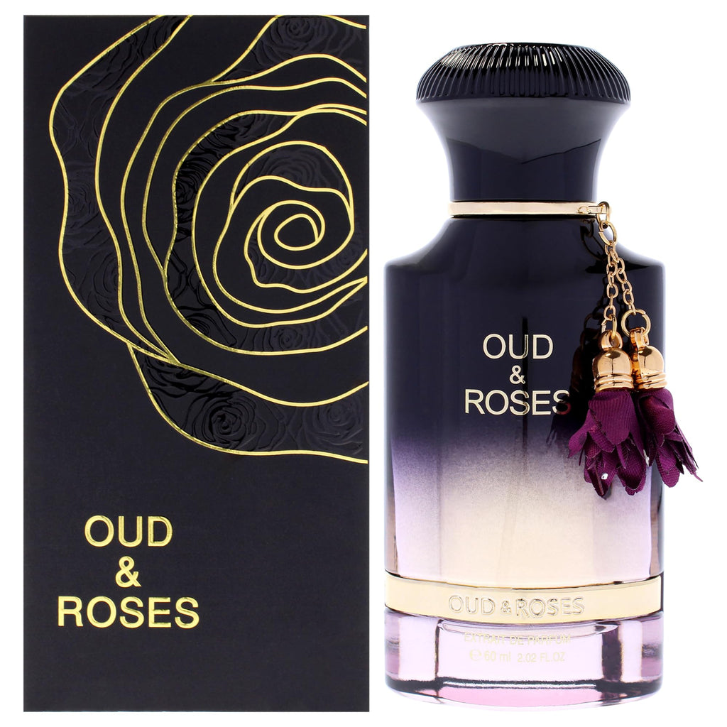 Oud and Roses by Ahmed Al Maghribi Unisex Extrait de Parfum Spray, 2.02 oz