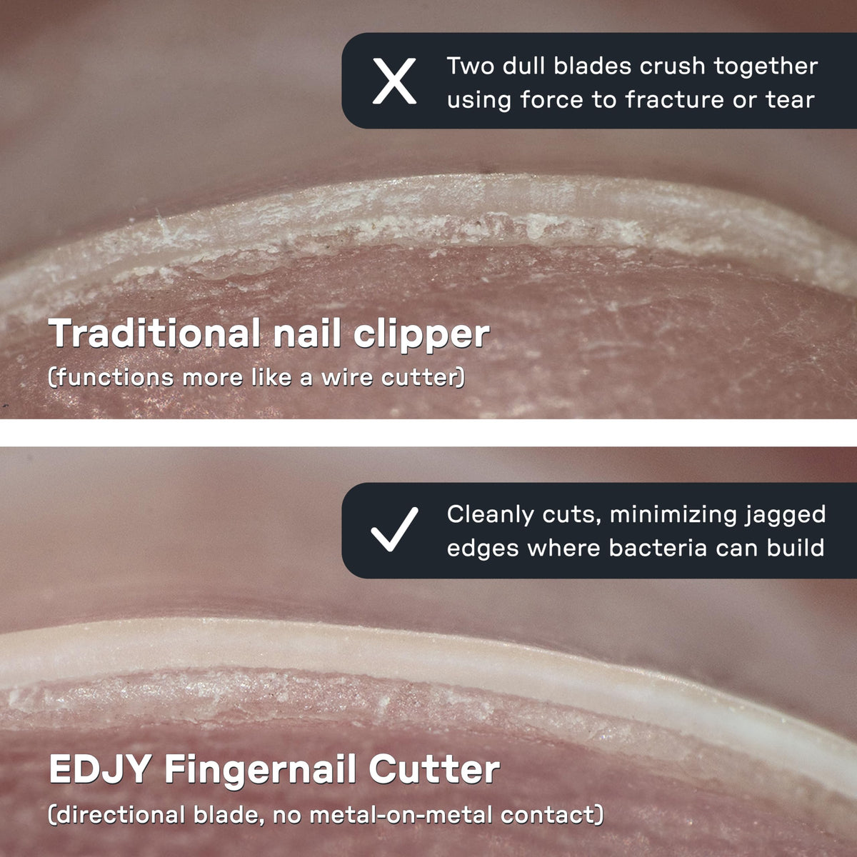 EDJY Fingernail Cutter - Precision Stainless Steel Nail Clipper