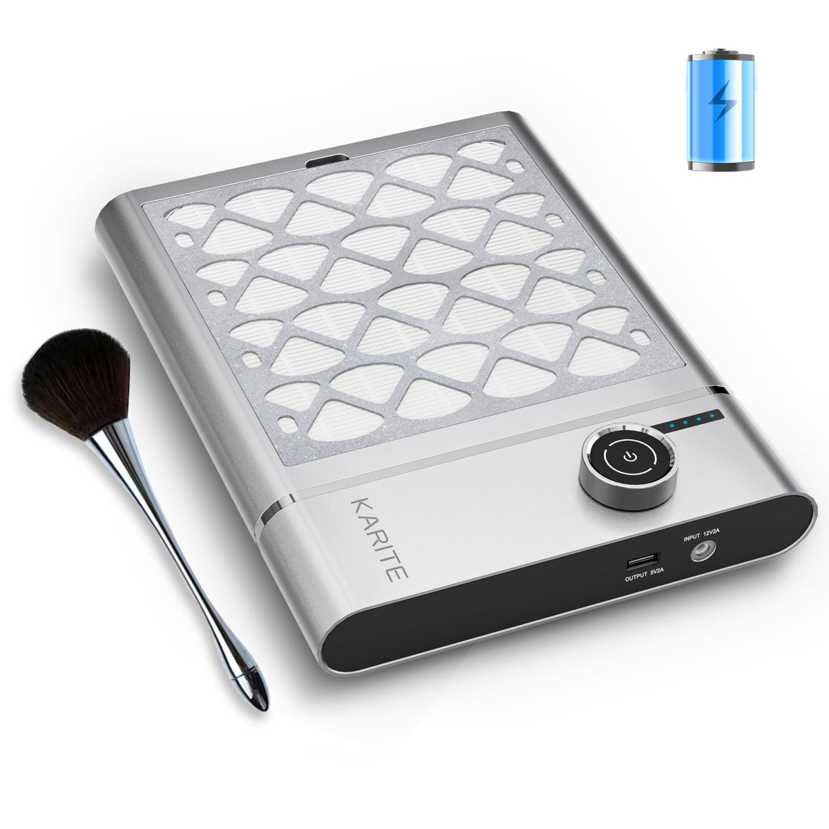 Karite Nail Dust Collector with Rechargeable Battery and Adjustable Suction