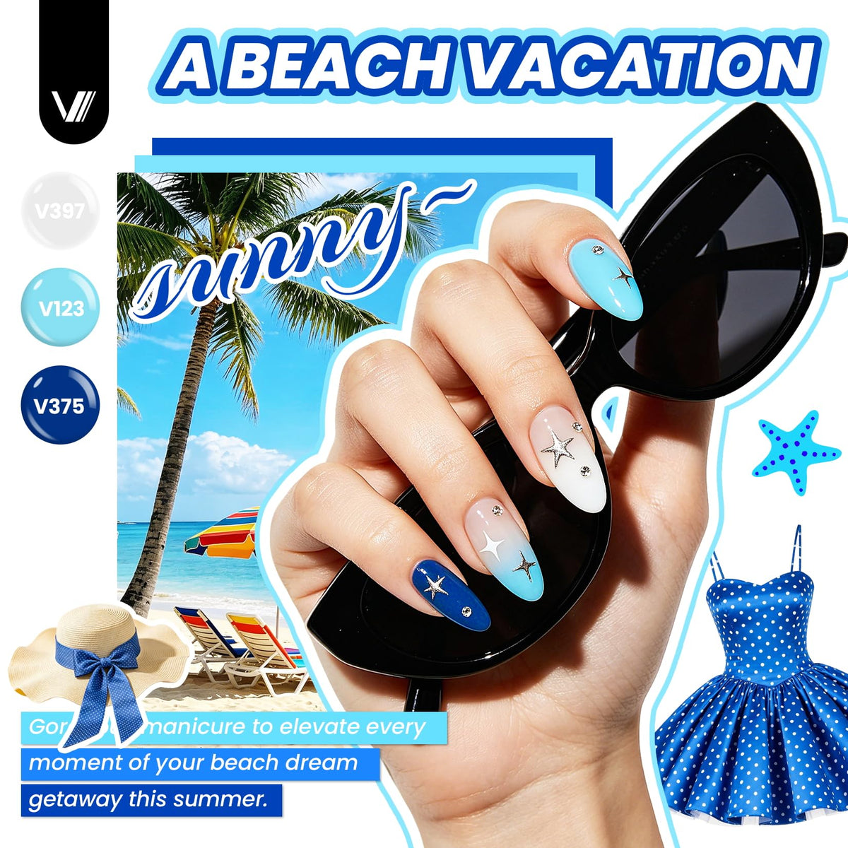 VANREESA 72-Piece Gel Nail Polish Set, 55 Colors & Manicure Tools