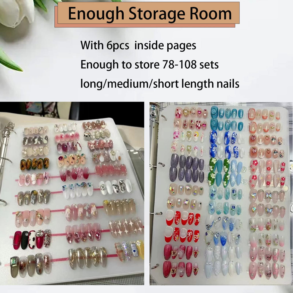 Clear Press-On Nail Organizer and Storage Display