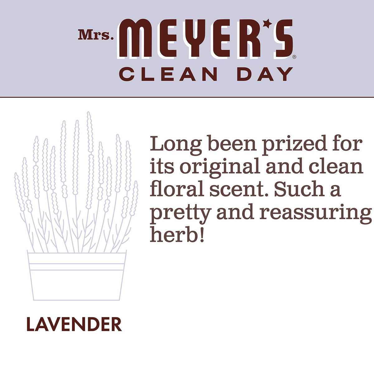 Mrs. Meyer’s Clean Day Liquid Hand Soap Refill, Lavender, 33 fl oz, Pack of 6