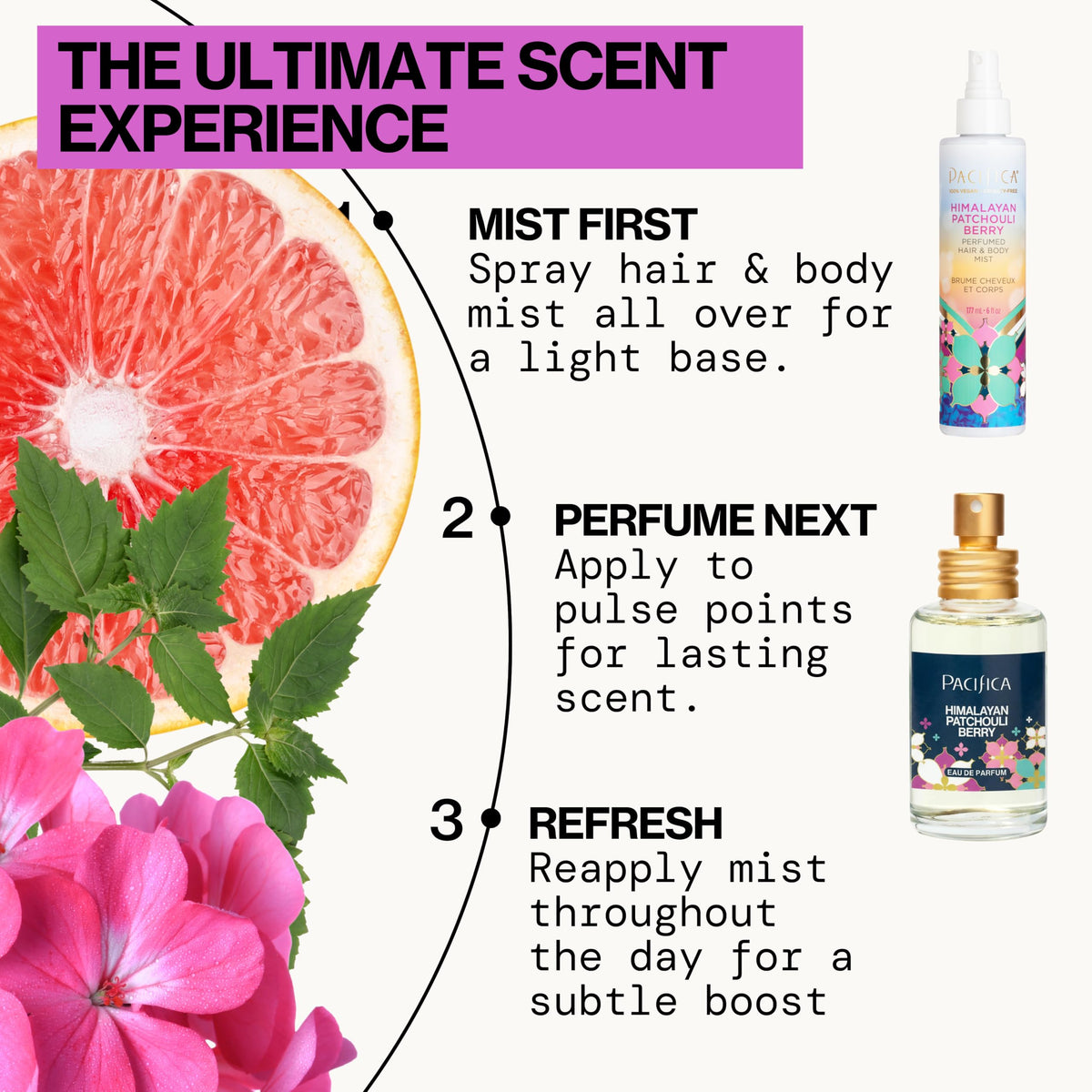 Pacifica Beauty Himalayan Patchouli Berry Spray Perfume with Grapefruit and Patchouli