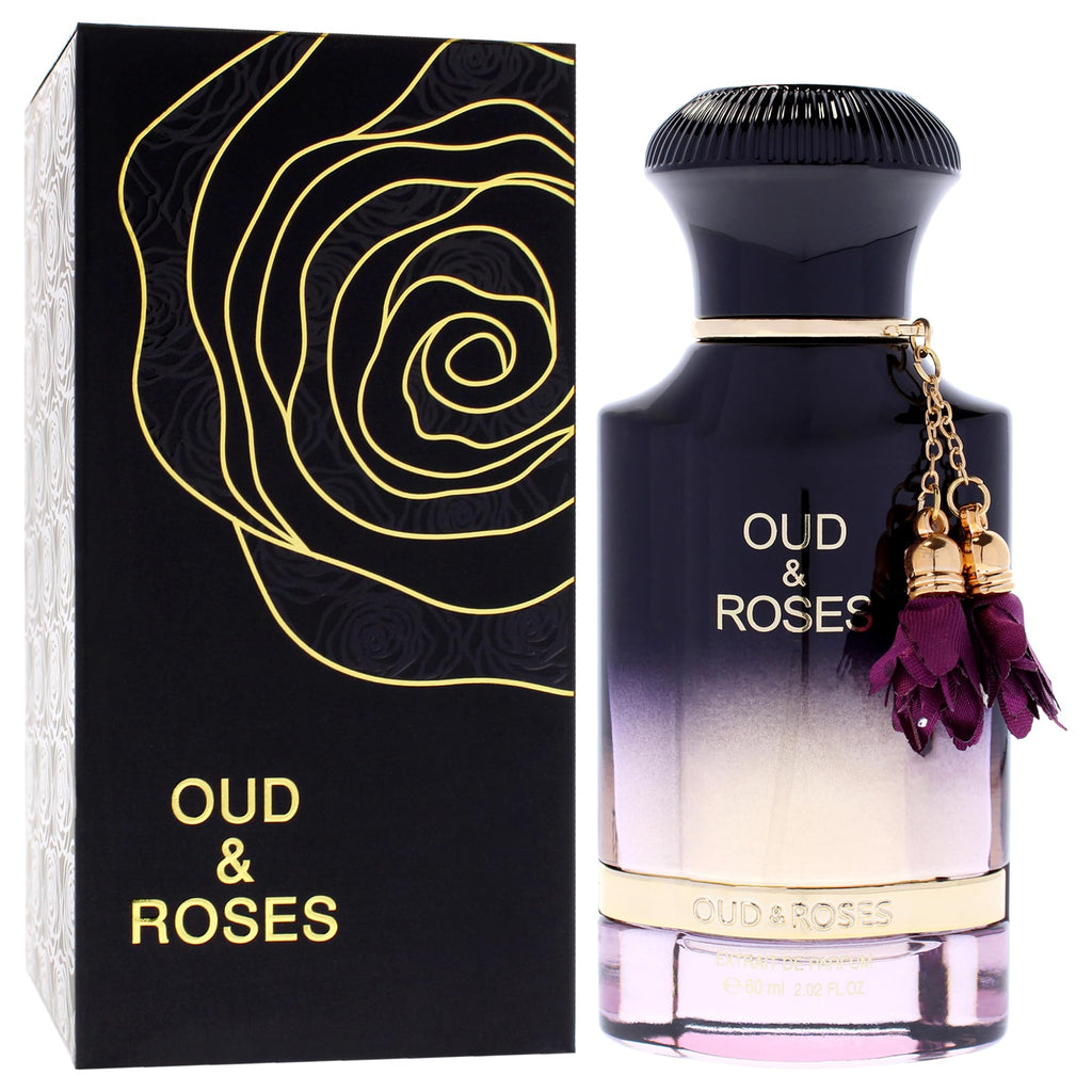 Oud and Roses by Ahmed Al Maghribi Unisex Extrait de Parfum Spray, 2.02 oz