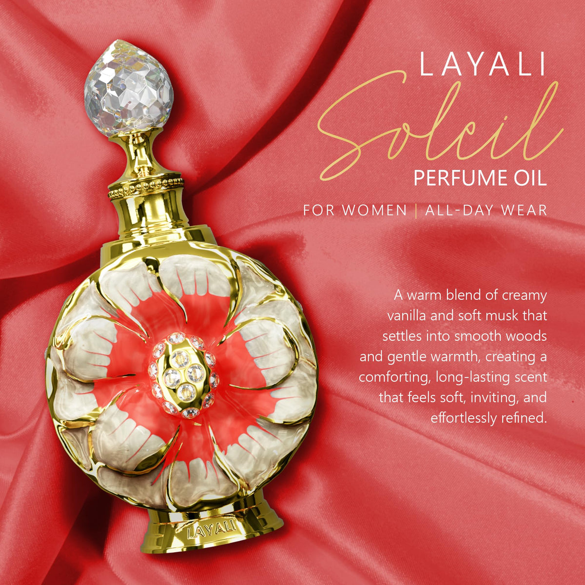 Swiss Arabian Layali Soleil Arabian Perfume Oil with Vanilla, Coconut & White Musk