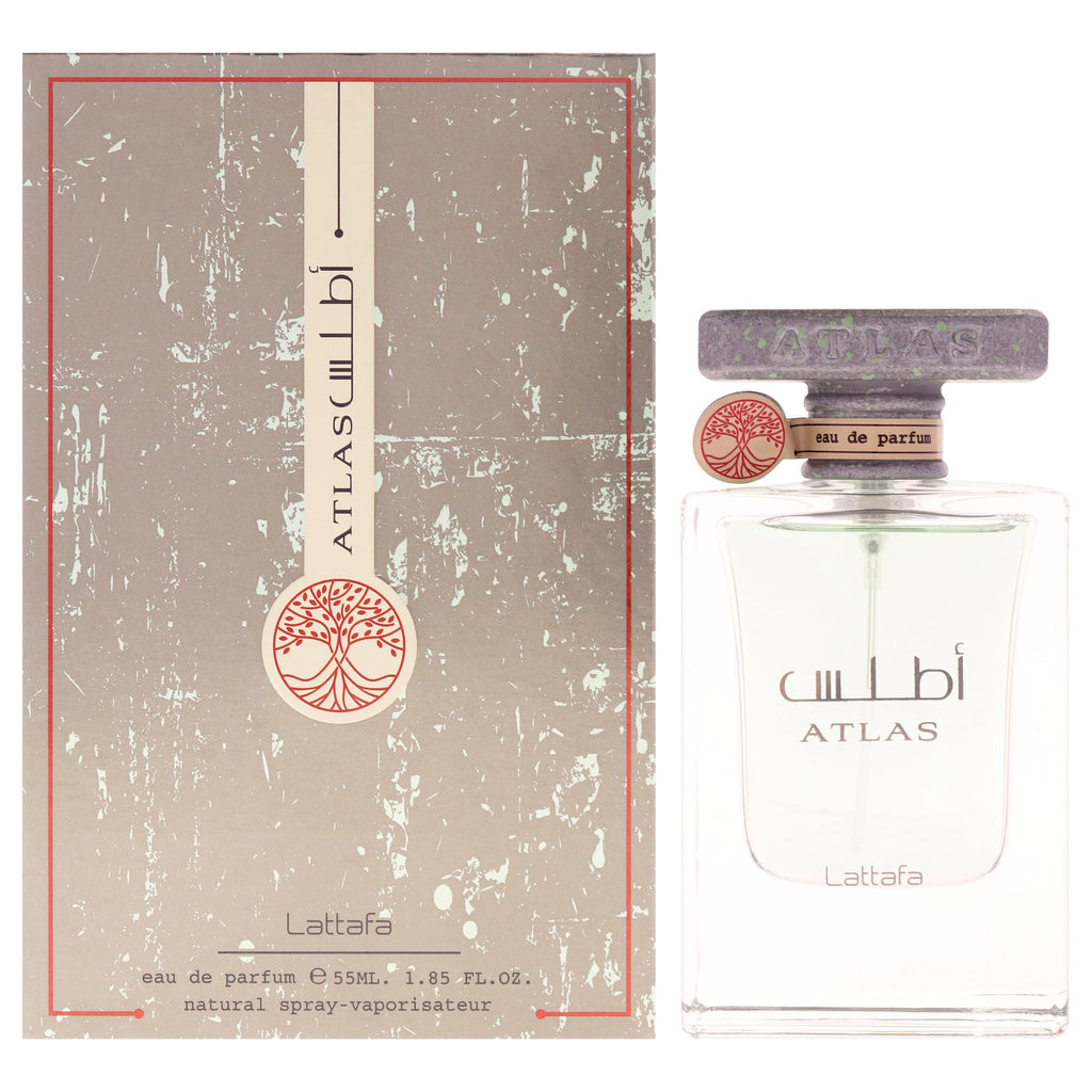 Lattafa Atlas Eau de Parfum Spray for Women and Men, 1.85 Ounce