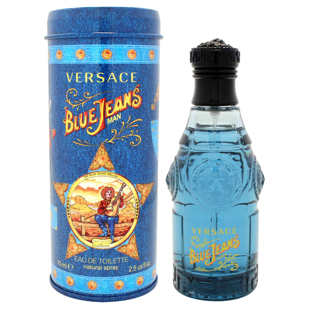 Blue Jeans by Gianni Versace for Men Eau de Toilette Spray, 2.5 oz