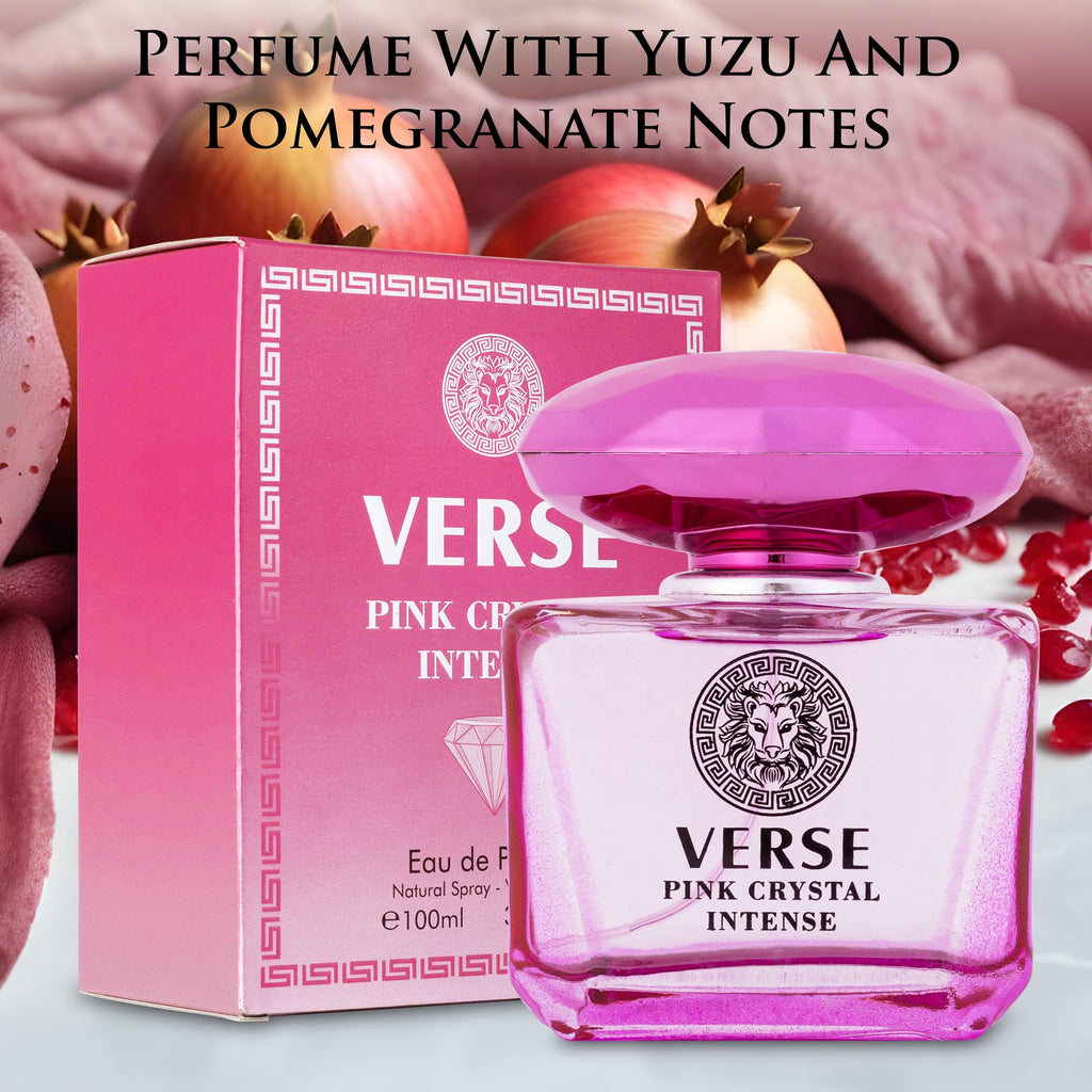 Verse Pink Crystal Intense Women's Fruity Floral Perfume, 3.4 fl oz