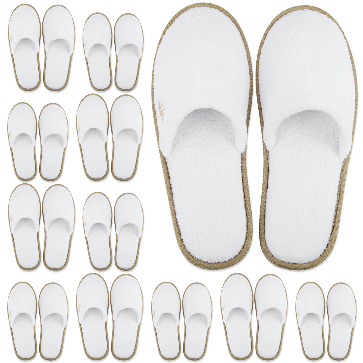 Bergman Kelly Deluxe Padded Spa Slippers - 12 Pairs