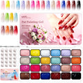 Woobena Pat Pat Gel Nail Polish Set, 24-Color Ombre Nail Art Palette