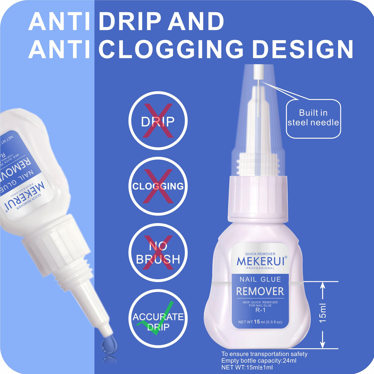 Mekerui G-1 & R-1 Nail Glue and Remover Kit