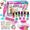 BATTOP Kids Nail Polish Set with Nail Dryer and Glitter Pen
