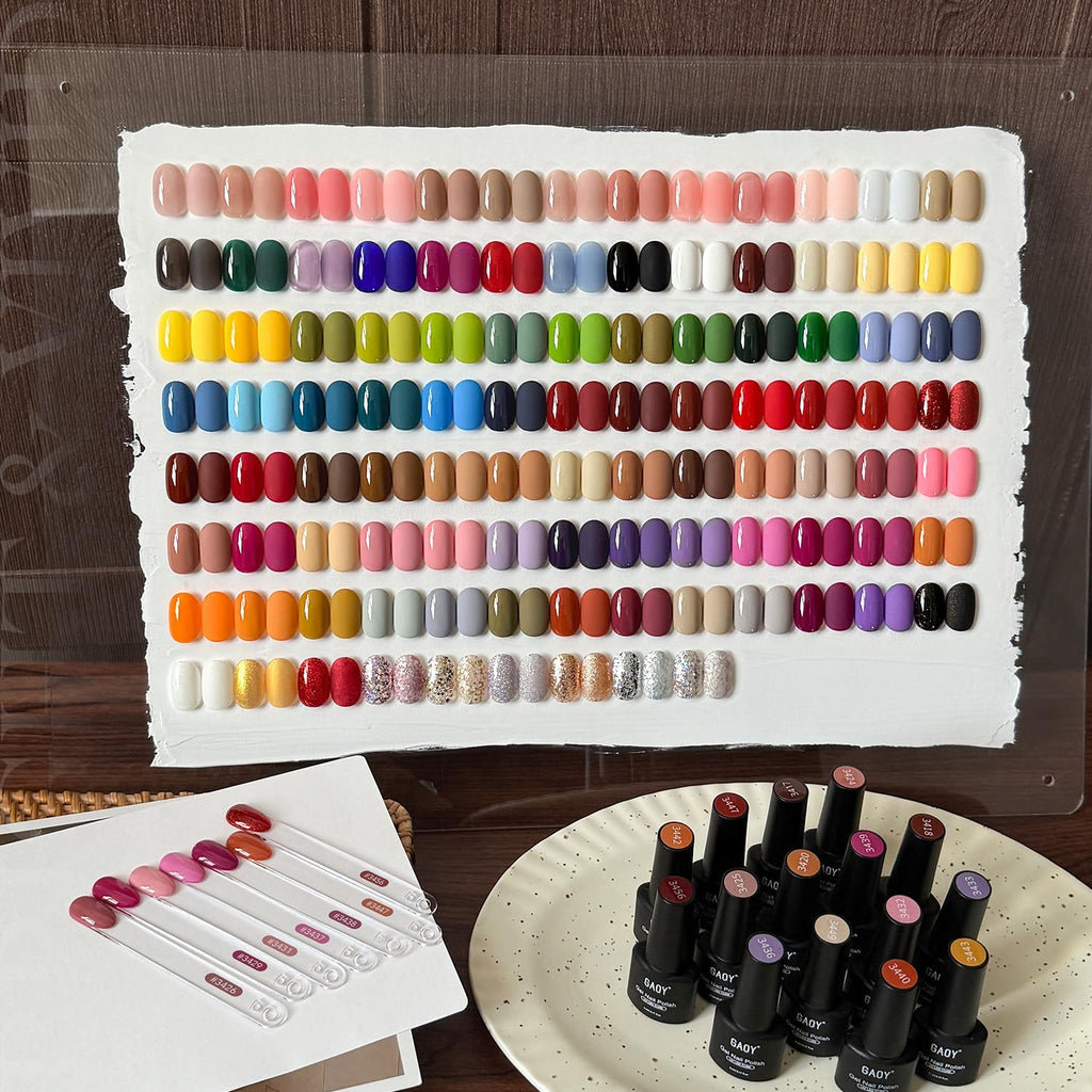 GAOY 108-Piece Gel Nail Polish Set with Base, Top & Builder Gel