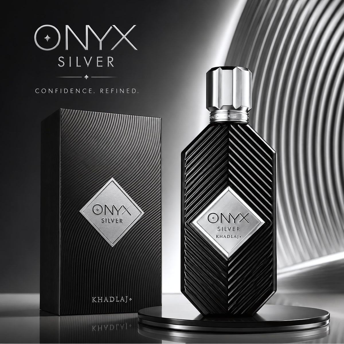 Khadlaj Onyx Silver Eau de Parfum Spray for Men