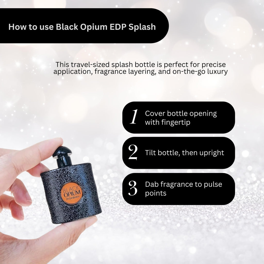 Yves Saint Laurent Black Opium Mini Perfume for Women, 0.25 Oz