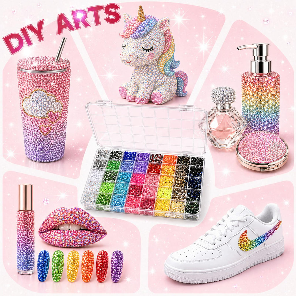 40000-Piece 40-Color Bedazzling Kit with Resin Rhinestones