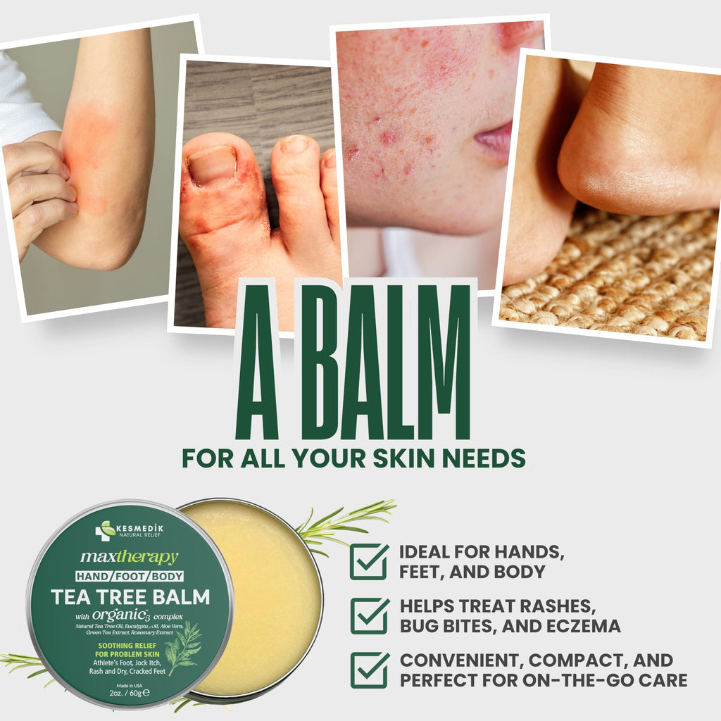 KESMEDIK Tea Tree Oil Balm for Skin, 2 Ounce