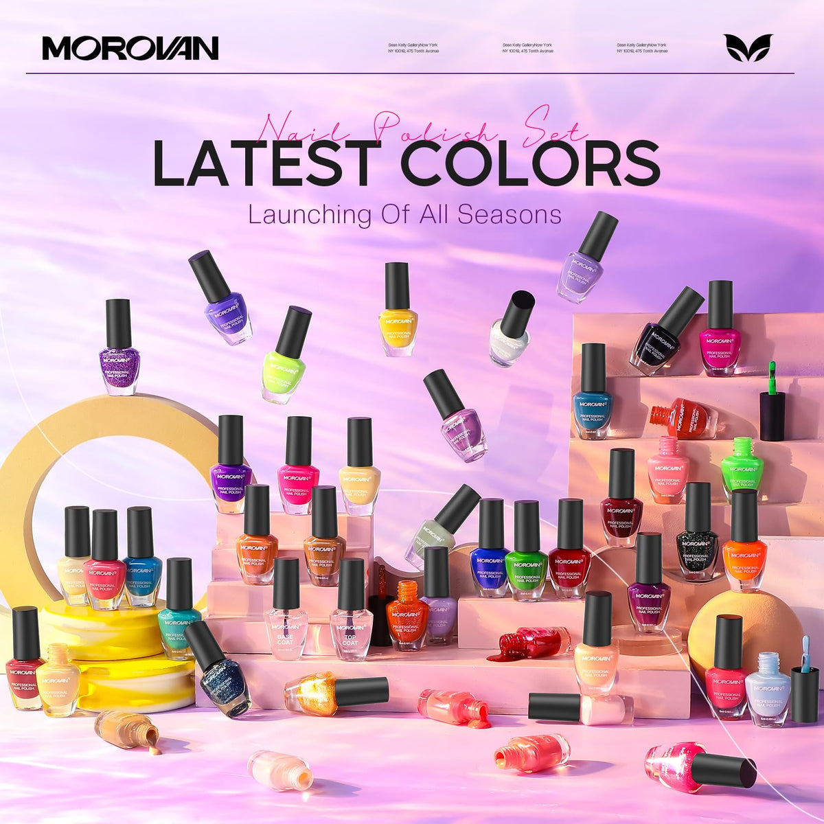 Morovan Nail Polish Set with Quick-Dry Regular Nail Colors