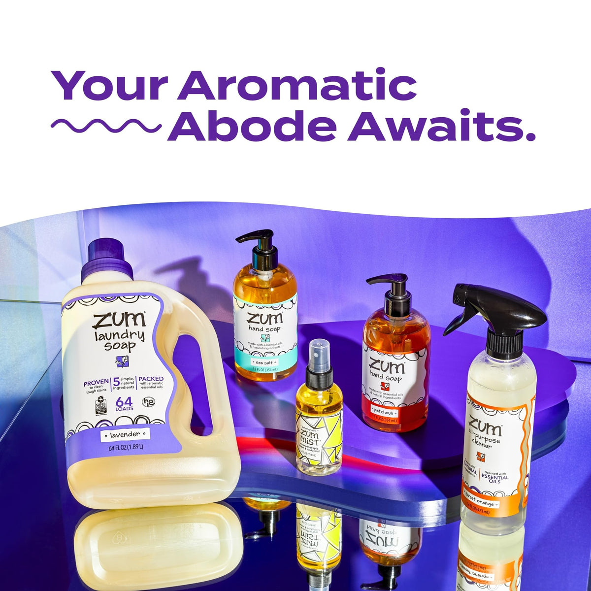Zum Indigo Wild Amber Hand Soap Natural Liquid Soap 12 oz 4 Pack