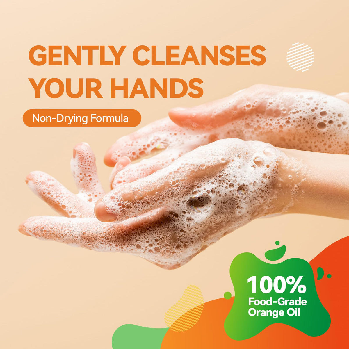 ORANGE HOUSE Hand Soap, 12 Fl Oz, Cold-Pressed Orange Oil, Moisturizing Citrus Formula