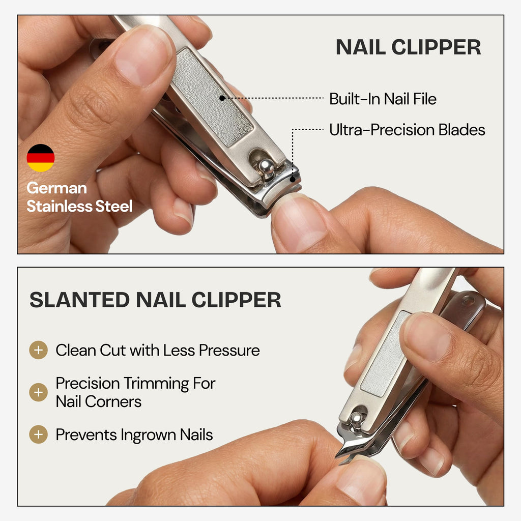 Beauty Power 7-in-1 Manicure and Pedicure Set with Stainless Steel Tools