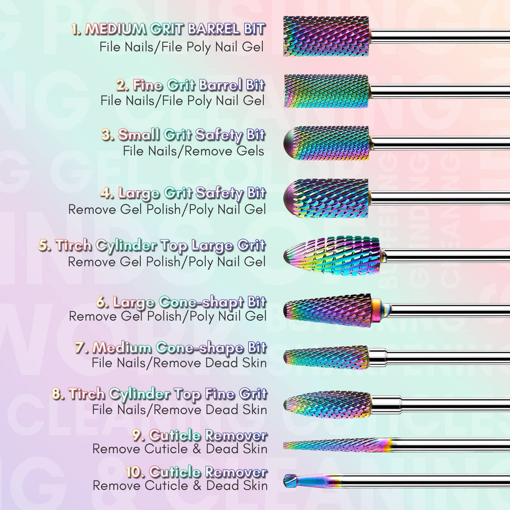 Makartt Nail Drill Bits for Nail Care and Manicure